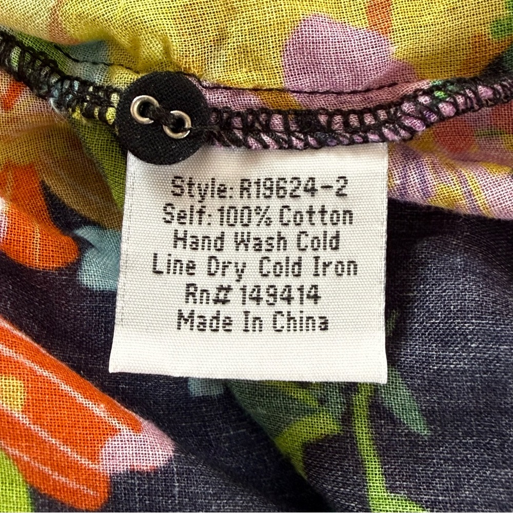 Johnny Was Wild Bloom Ruffle Yoke Blouse XXL - Picture 14 of 15